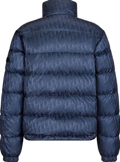 dior blue bomber jacket|Dior puffer jacket navy.